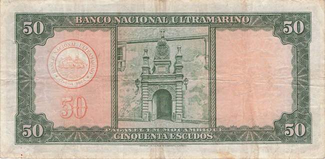 Mosambik p106a-2 50 Escudos 1958